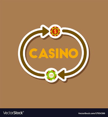 Paper sticker on stylish background poker casino vector image