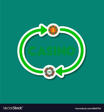 Paper sticker on stylish background poker casino vector image