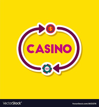 Paper sticker on stylish background poker casino vector image