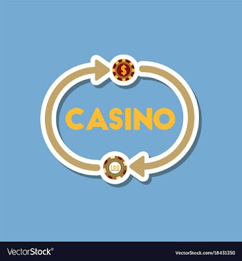 Paper sticker on stylish background poker casino vector image
