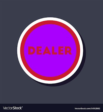 Paper sticker on stylish background poker chip vector image