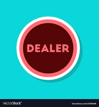 Paper sticker on stylish background poker chip vector image