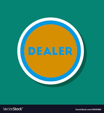 Paper sticker on stylish background poker chip vector image