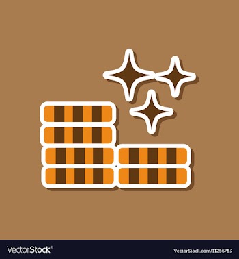 Paper sticker on stylish background poker chips vector image