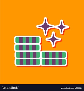 Paper sticker on stylish background poker chips vector image