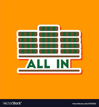 Paper sticker on stylish background poker chips vector image