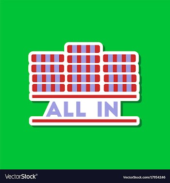 Paper sticker on stylish background poker chips vector image