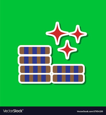 Paper sticker on stylish background poker chips vector image