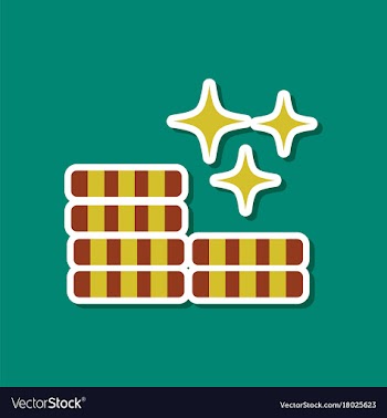 Paper sticker on stylish background poker chips vector image