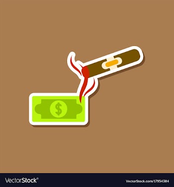 Paper sticker on stylish background poker cigar vector image