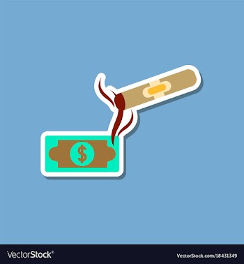 Paper sticker on stylish background poker cigar vector image