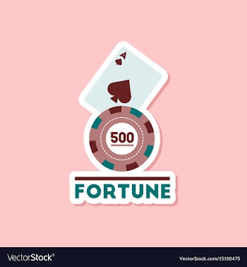 Paper sticker on stylish background poker fortune vector image