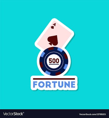 Paper sticker on stylish background poker fortune vector image