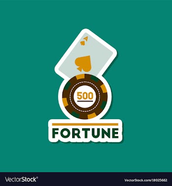 Paper sticker on stylish background poker fortune vector image