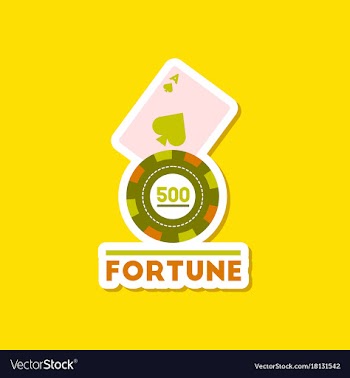 Paper sticker on stylish background poker fortune vector image