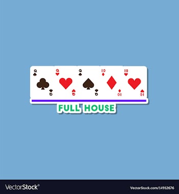 Paper sticker on stylish background poker full vector image