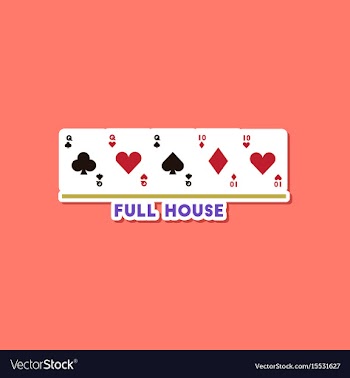 Paper sticker on stylish background poker full vector image