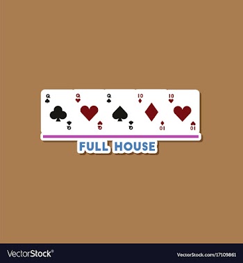 Paper sticker on stylish background poker full vector image