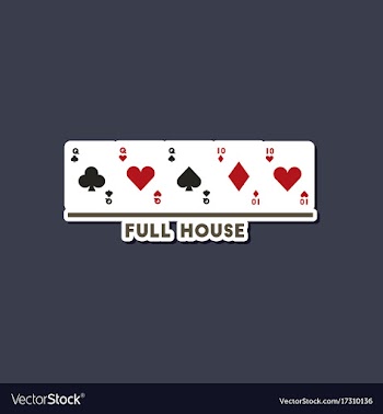 Paper sticker on stylish background poker full vector image