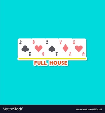 Paper sticker on stylish background poker full vector image