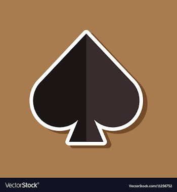 Paper sticker on stylish background poker game vector image