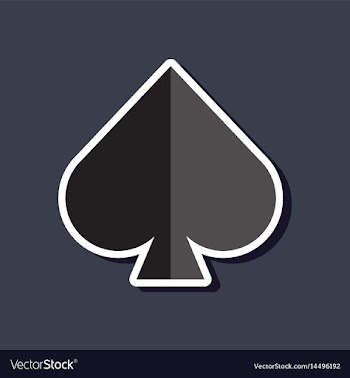 Paper sticker on stylish background poker game vector image