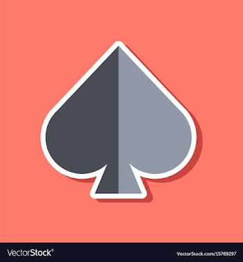 Paper sticker on stylish background poker game vector image