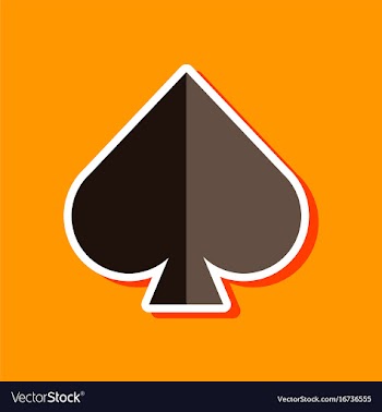 Paper sticker on stylish background poker game vector image