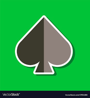 Paper sticker on stylish background poker game vector image