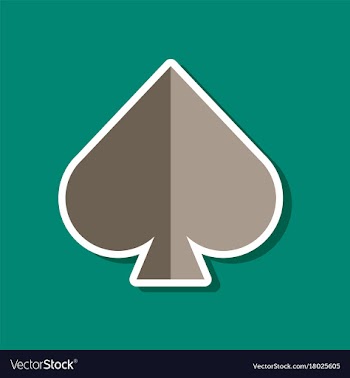 Paper sticker on stylish background poker game vector image