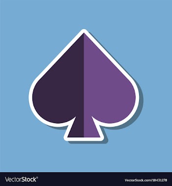 Paper sticker on stylish background poker game vector image