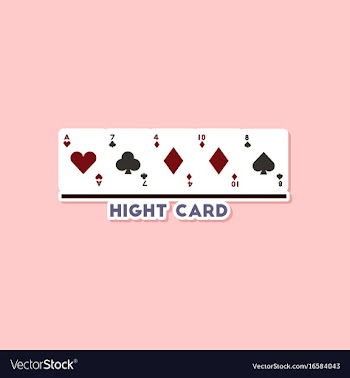 Paper sticker on stylish background poker high vector image