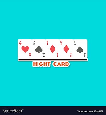 Paper sticker on stylish background poker high vector image