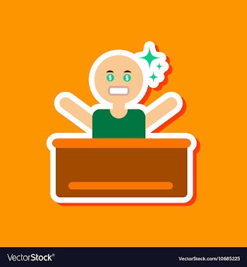 Paper sticker on stylish background poker man vector image