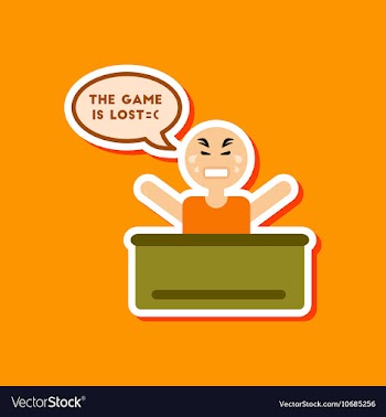 Paper sticker on stylish background poker man vector image