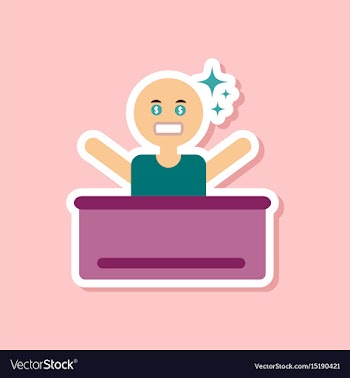 Paper sticker on stylish background poker man vector image