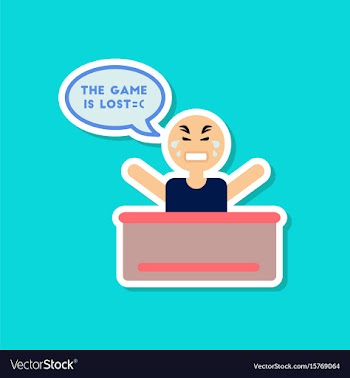 Paper sticker on stylish background poker man vector image