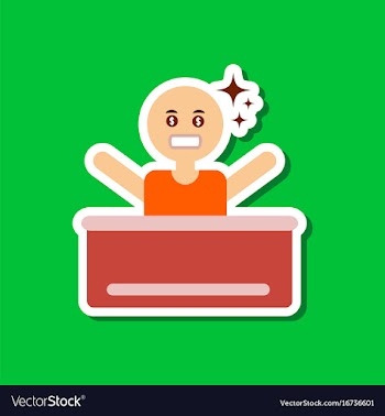 Paper sticker on stylish background poker man vector image
