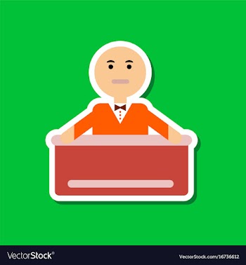 Paper sticker on stylish background poker man vector image