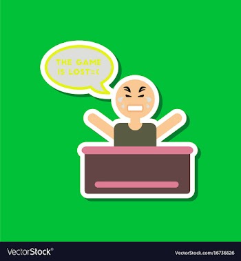 Paper sticker on stylish background poker man vector image