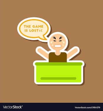 Paper sticker on stylish background poker man vector image