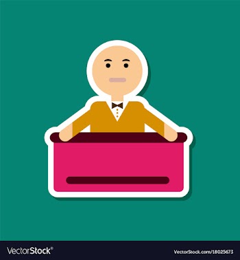 Paper sticker on stylish background poker man vector image