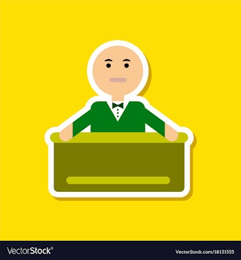 Paper sticker on stylish background poker man vector image