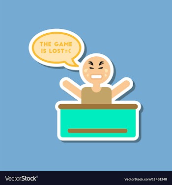 Paper sticker on stylish background poker man vector image