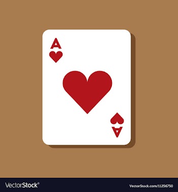 Paper sticker on stylish background poker playing vector image