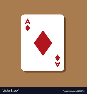 Paper sticker on stylish background poker playing vector image