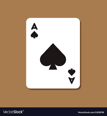 Paper sticker on stylish background poker playing vector image