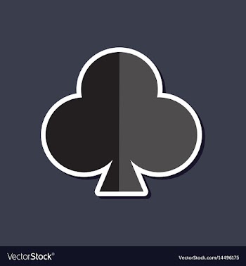 Paper sticker on stylish background poker playing vector image
