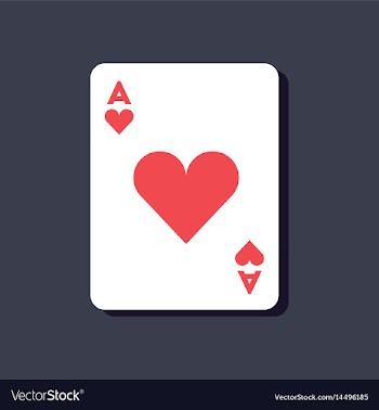 Paper sticker on stylish background poker playing vector image