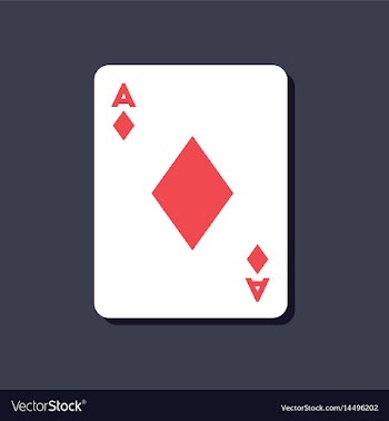 Paper sticker on stylish background poker playing vector image